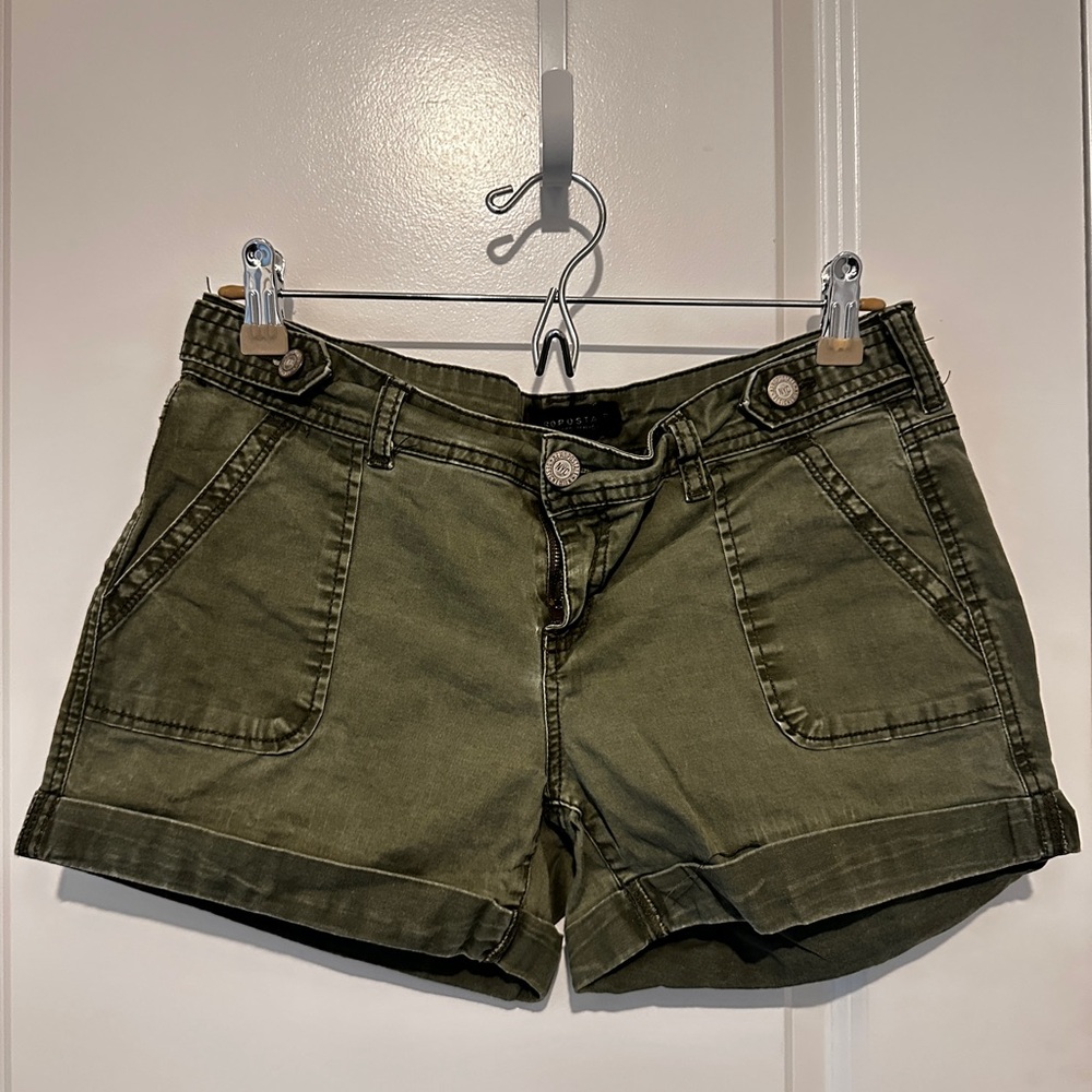 Aeropostale Women's Shorts - Olive Green